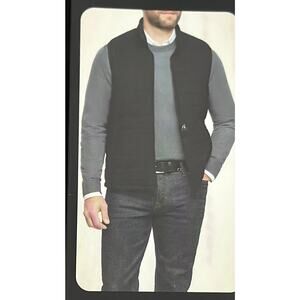 Banana Republic Men's Full Zip Sleeveless Lined Vest - NWT - XL  Black